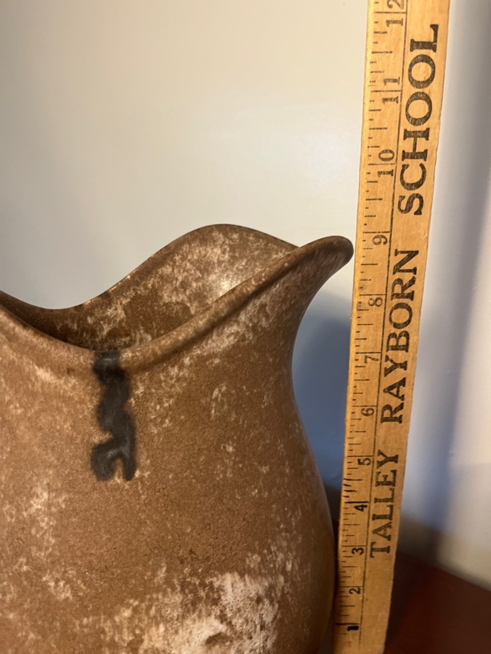 Signed McCarty pottery Nutmeg Ceramic Pitcher - Earthen Home Accent - Picture 6 of 8
